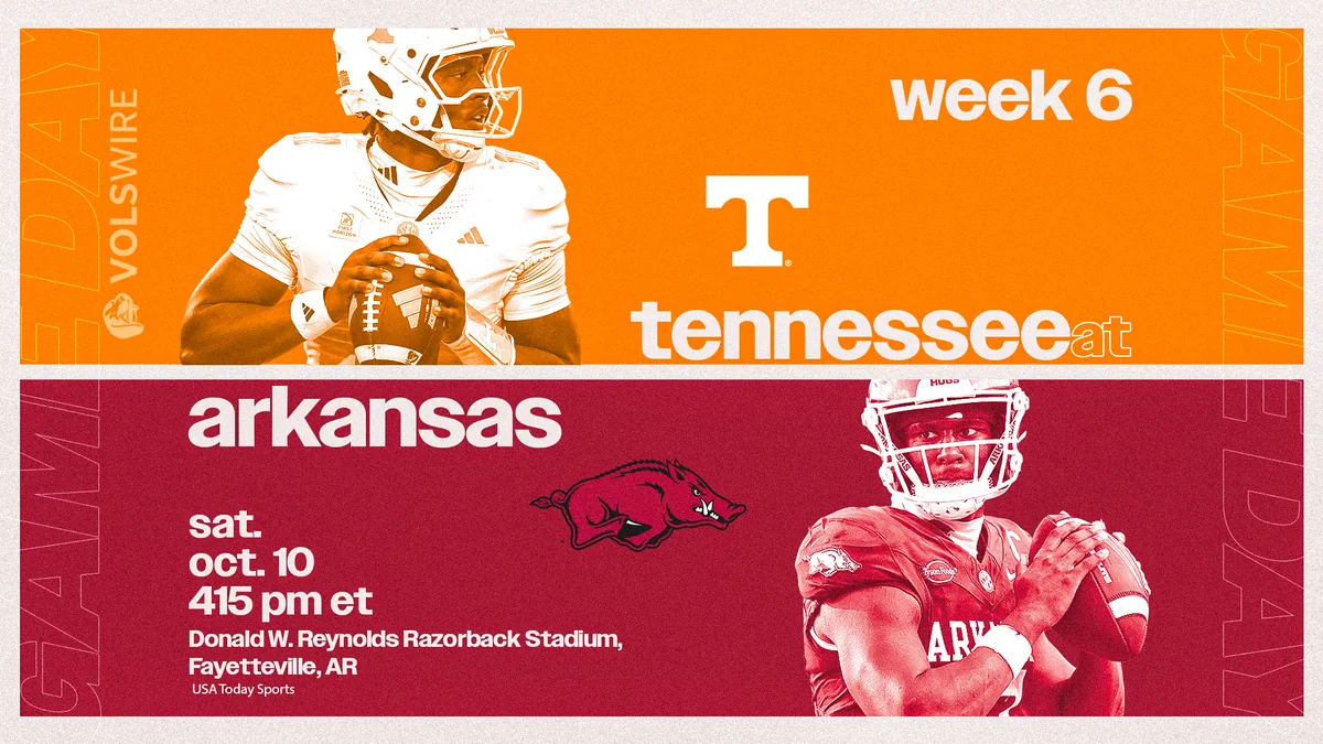 tennessee to face arkansas in sat football game