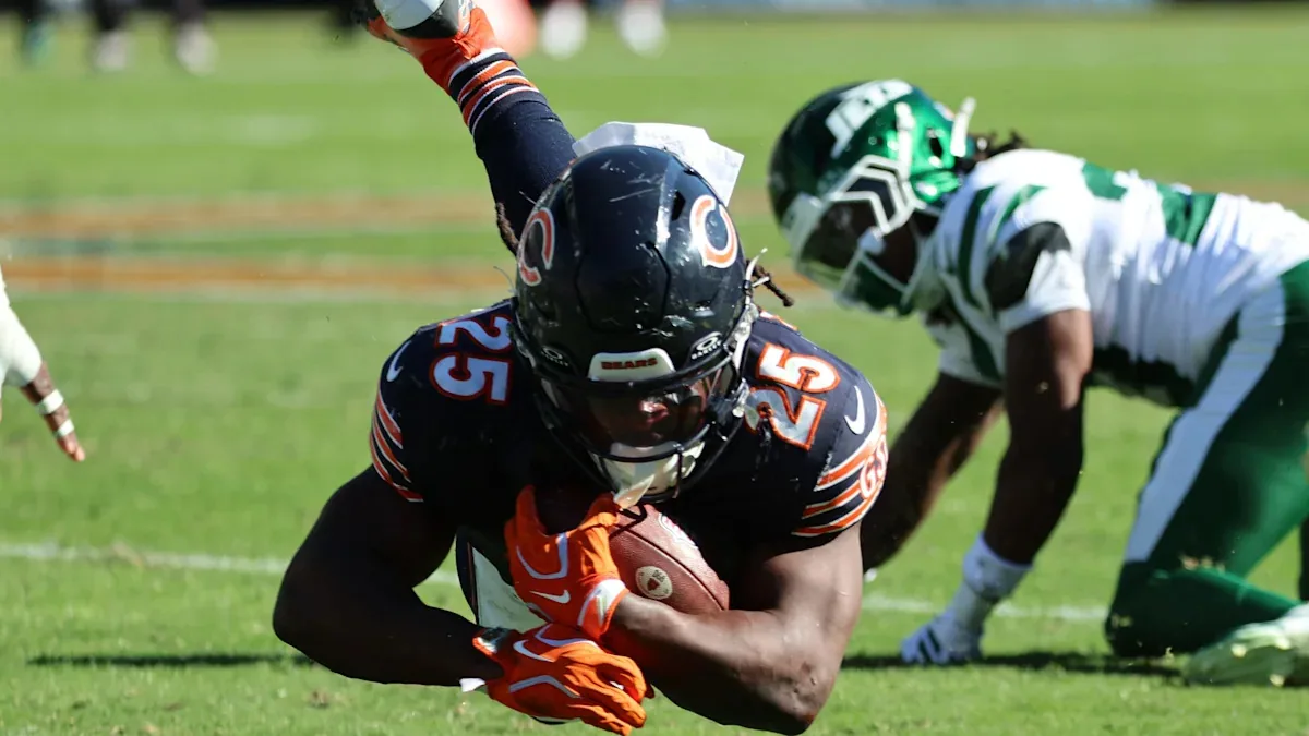 Bears' Monangai out for Week 5, Steelers' Dowdle questionable