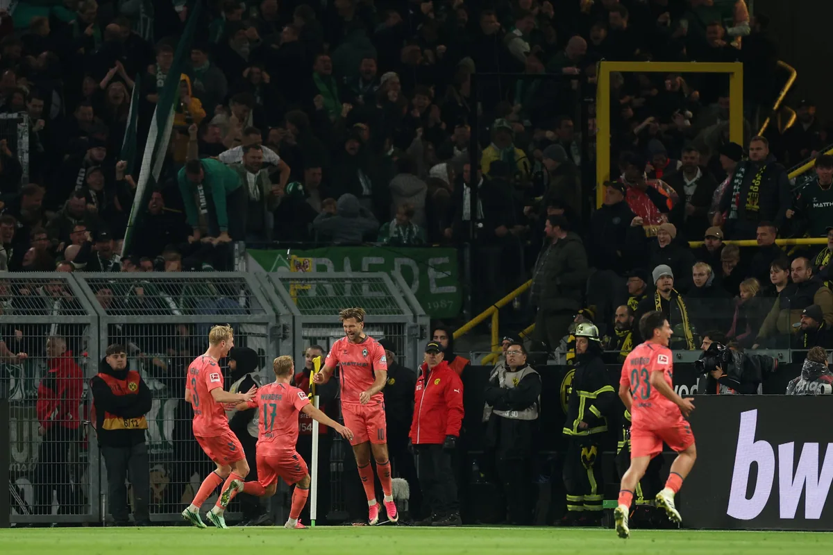 Füllkrug equalises for Bremen in Dortmund draw