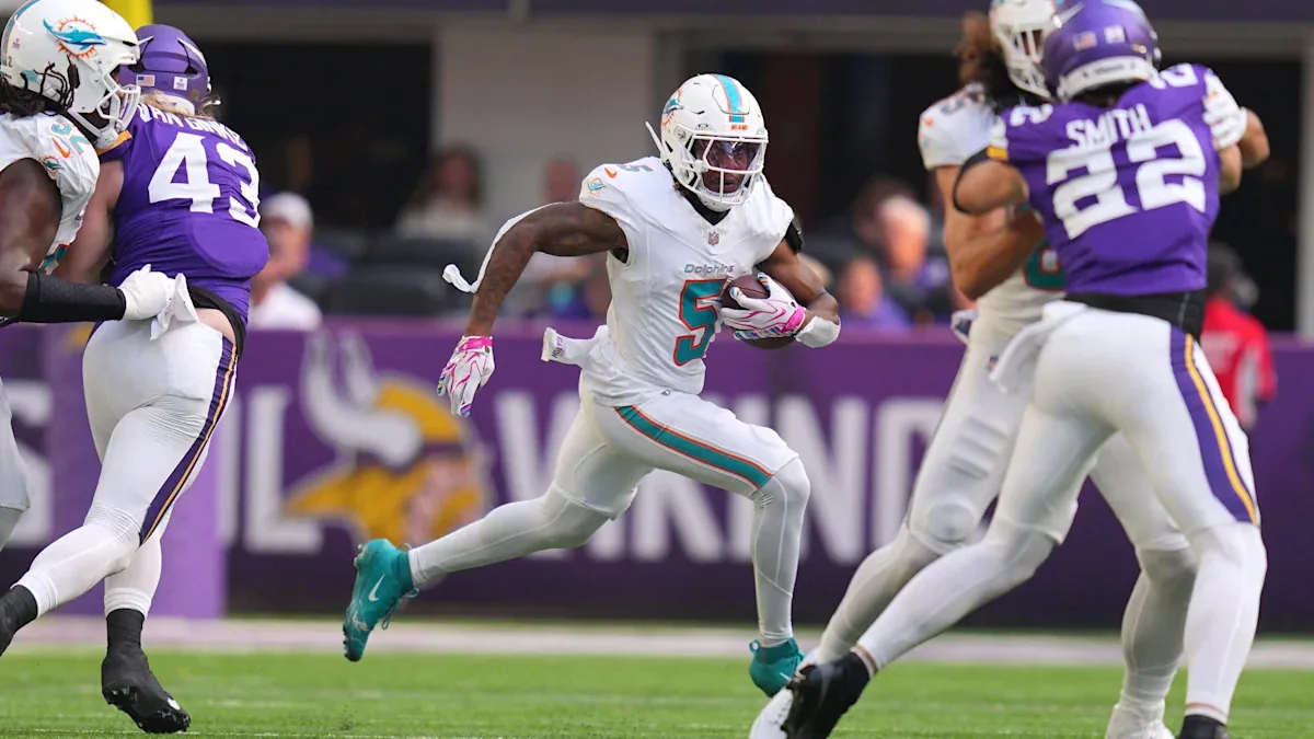 Dolphins RB Out for Week 5 Due to Foot Issue