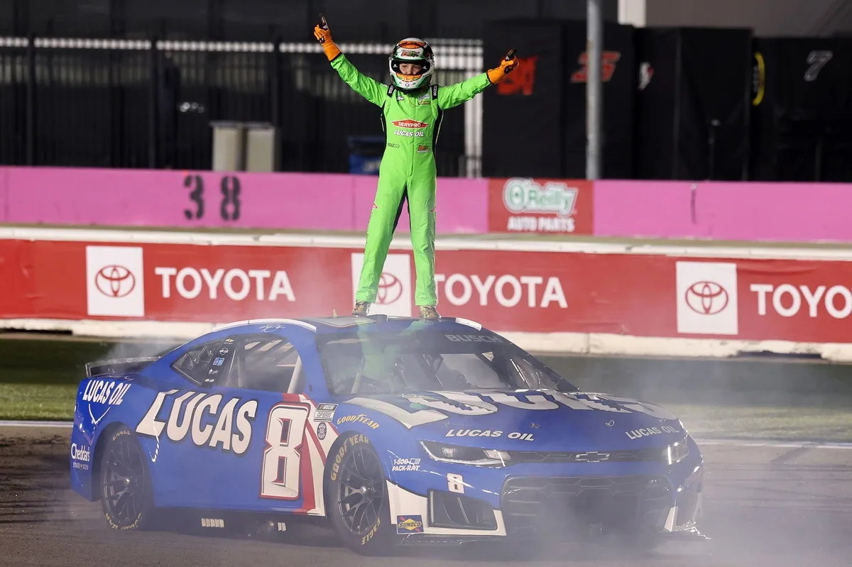 Brexton Busch drives father's NASCAR Cup car in tribute