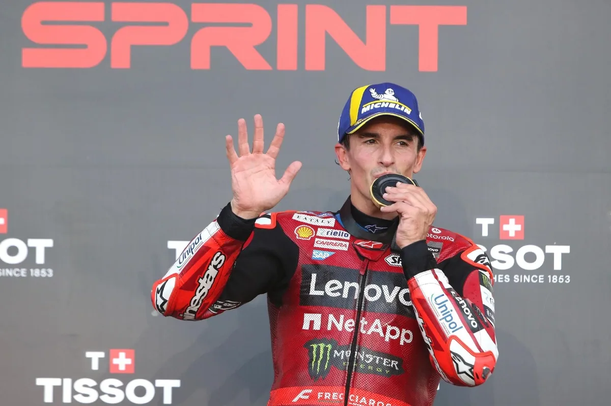 marc marquez criticizes sprint podium demands