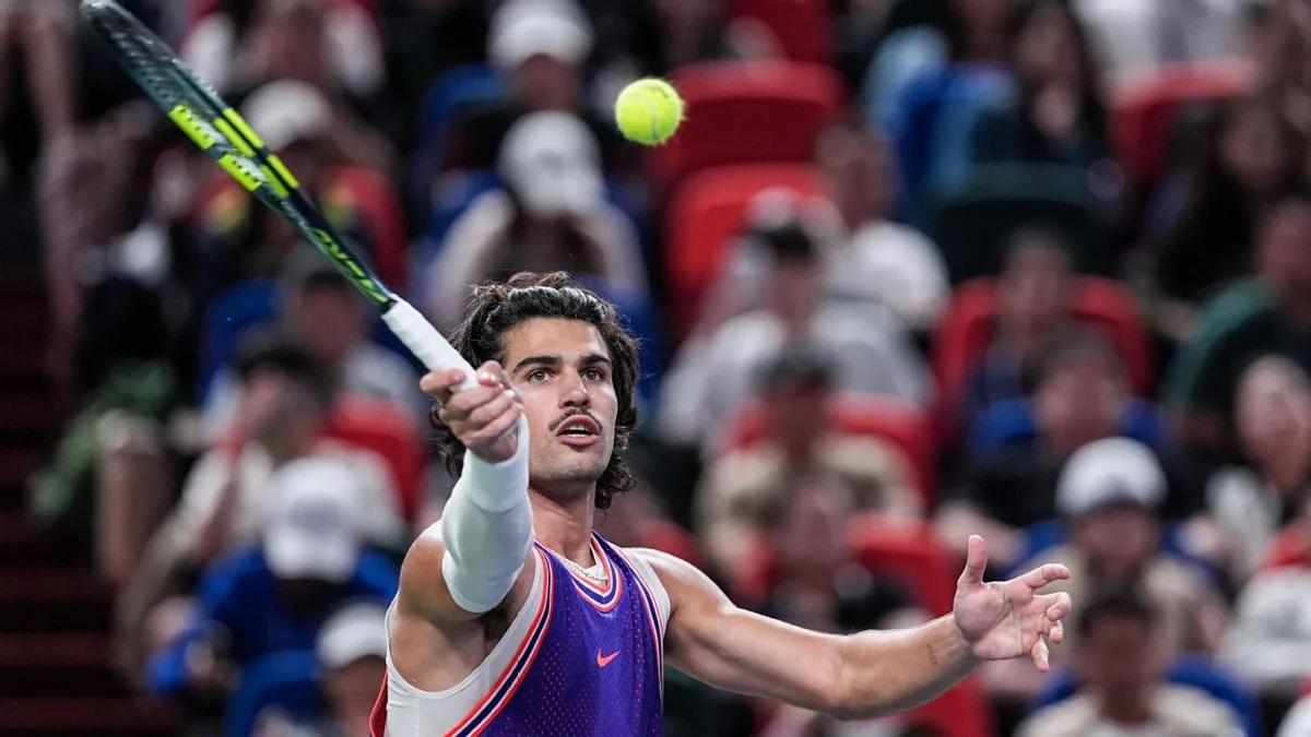 alcaraz wins shanghai opener with mustache
