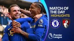 Henderson scores twice as Chelsea beat Bournemouth 5-1