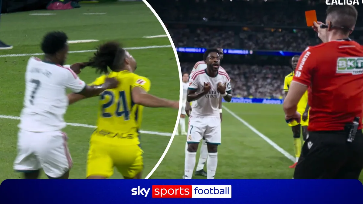 Vinicius Jr Disallowed, Sent Off After Hair Pull