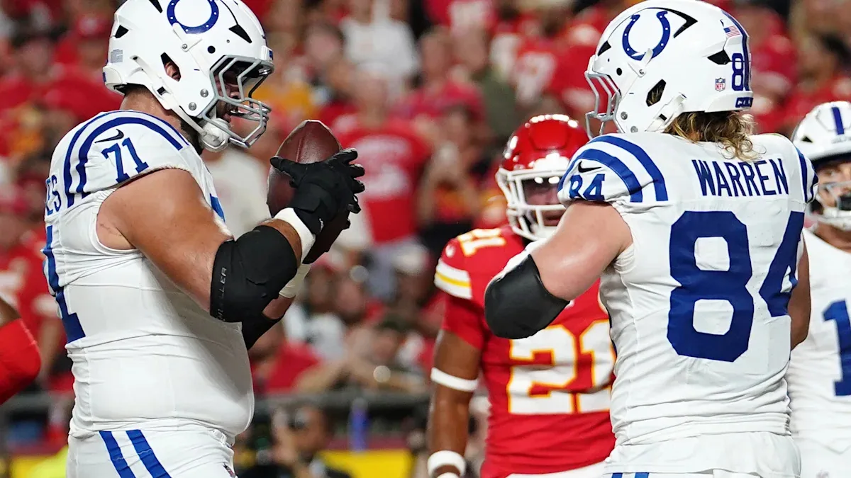 Colts guard progressing after early struggles