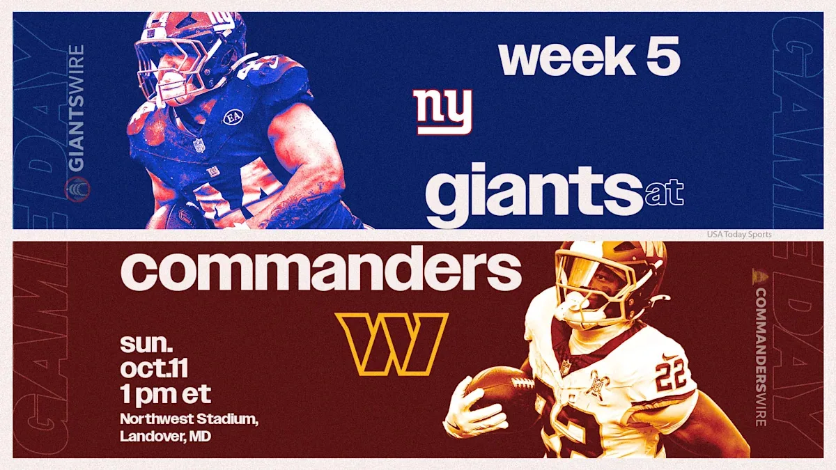Giants vs. Commanders Week 5 game details confirmed
