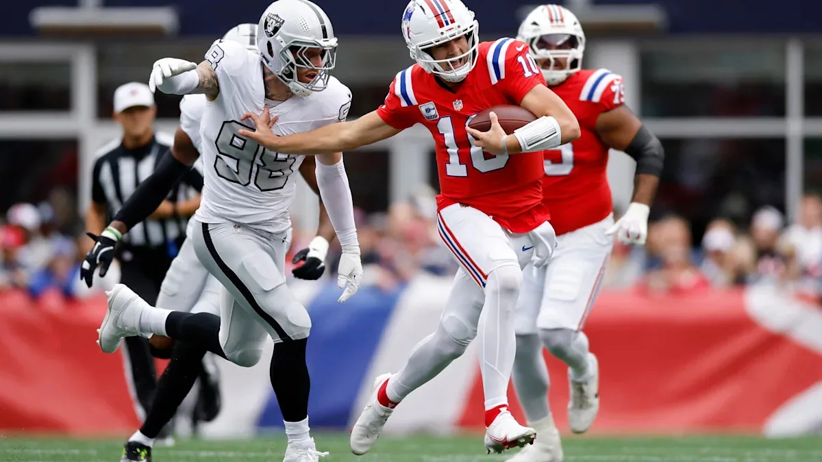 Maye leads Patriots past Raiders in first half