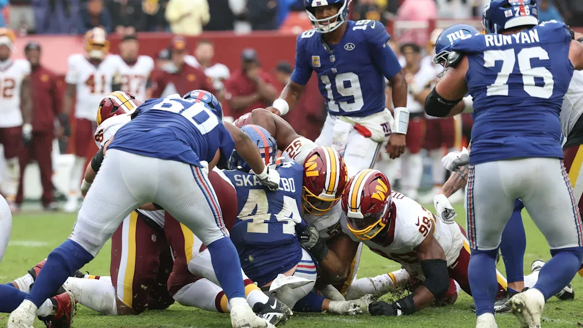 Giants and Commanders end in tie after overtime errors