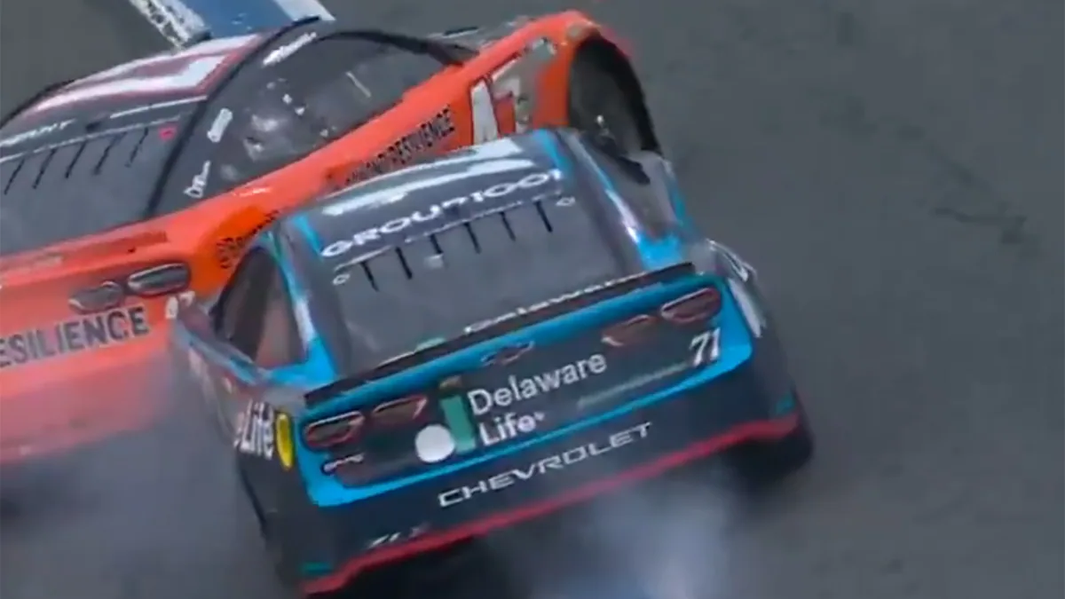 McDowell Collides With Wall During Late Lap