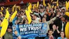 Man City Fans Waving Bananas At Anfield