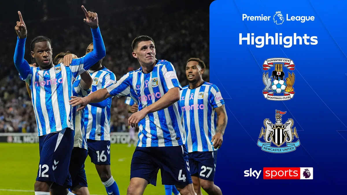 Coventry beats Newcastle 4-1 in Premier League