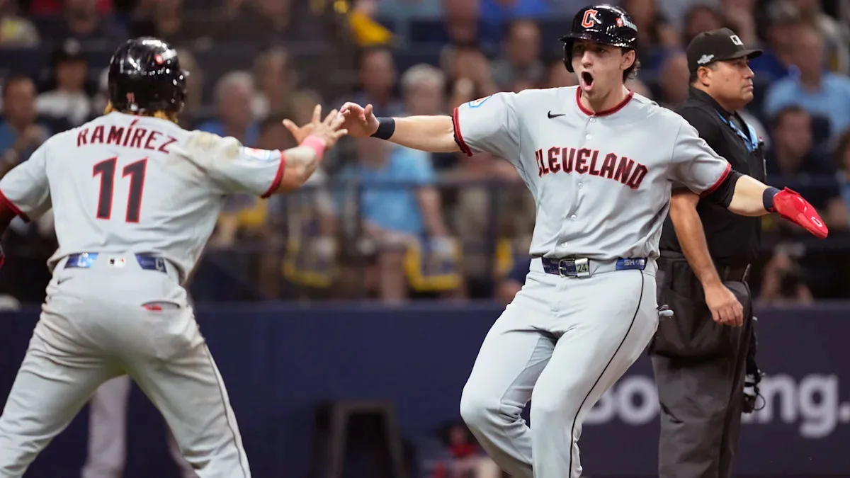 Guardians rally past Rays in ALCS opener