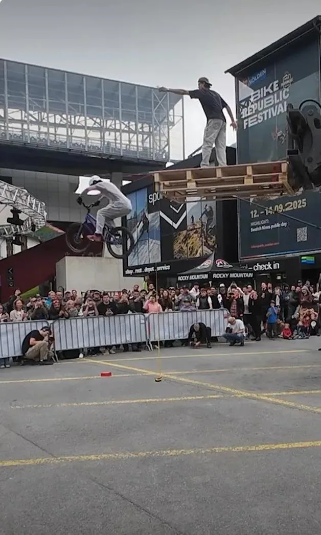 Biker Sets Record With 12.46-Foot Drop