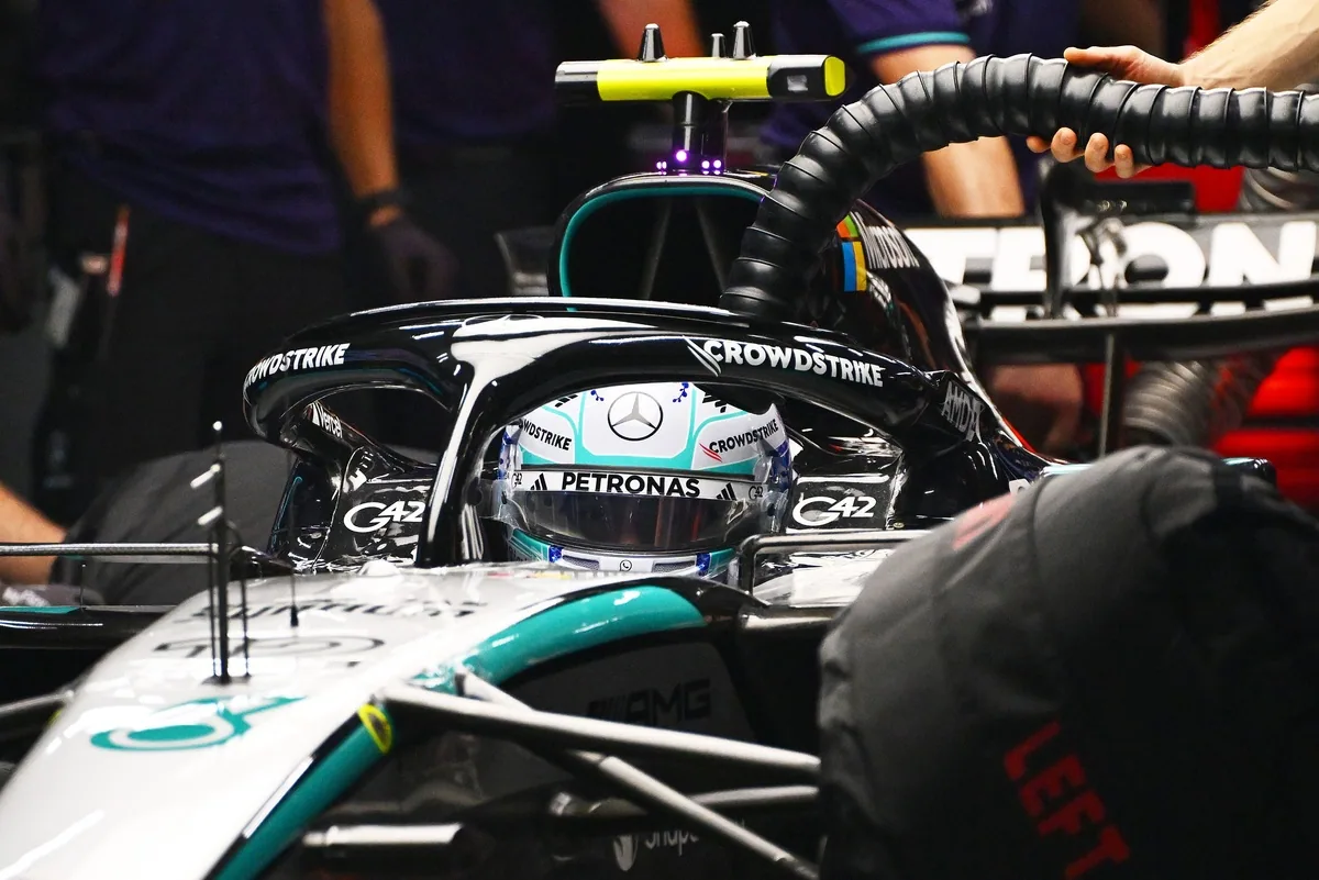 Mercedes uses older car for Russell in Singapore